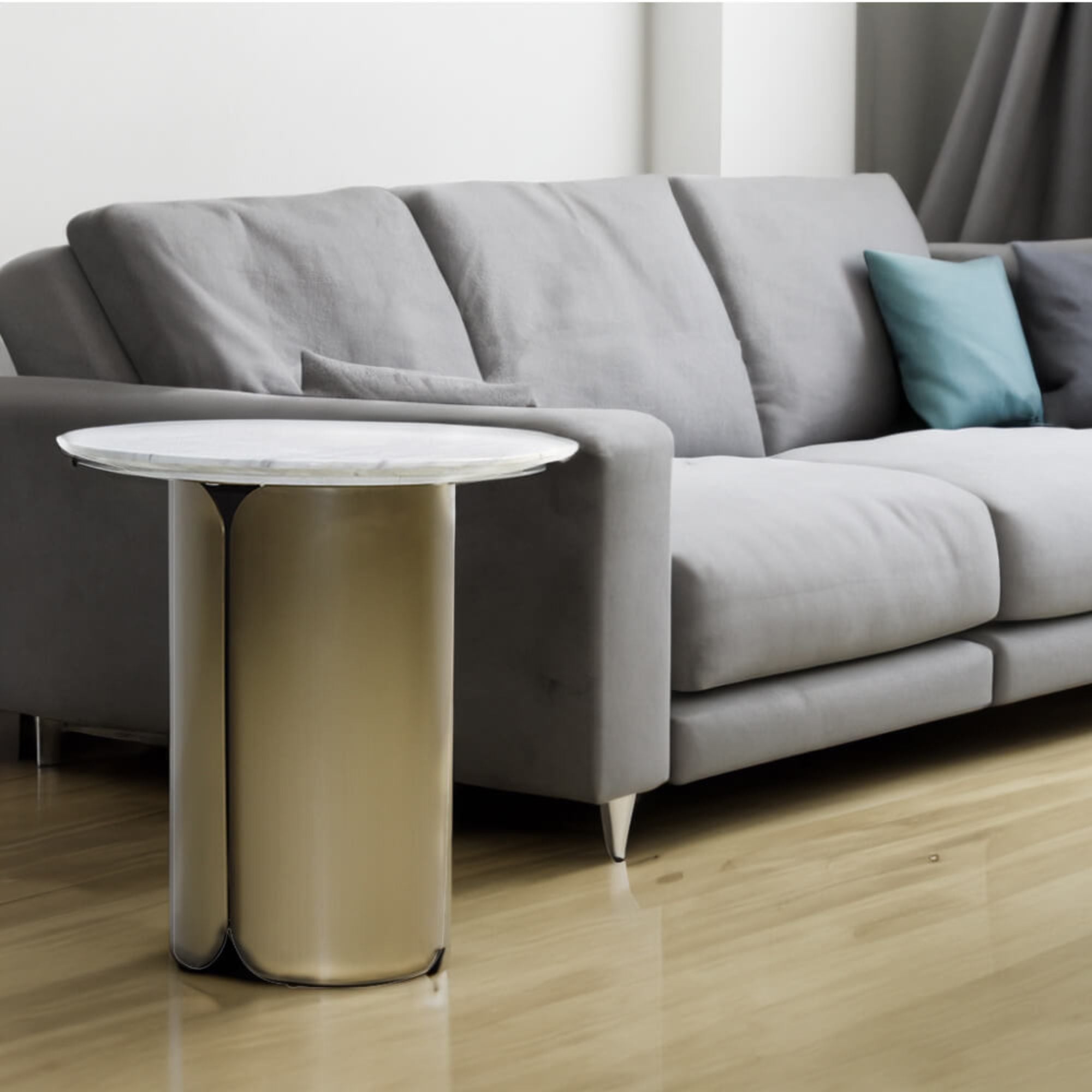 Vittoria Side Table Gold EMarble Essops Home