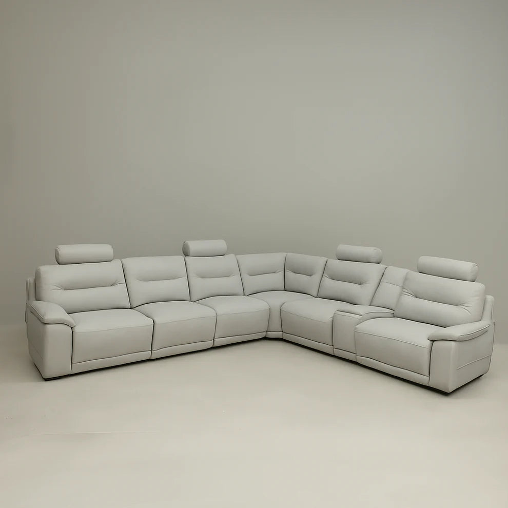 Belmont Full Leather Corner Motion Sofa Set – Essops Home
