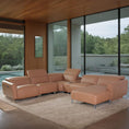 Load image into Gallery viewer, Rivera Leather Uppers Corner Motion Sofa Set