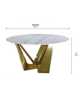 Load image into Gallery viewer, Scarlett Round Dining Table Marble Top