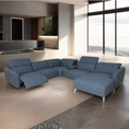 Load image into Gallery viewer, Rivera Leather Uppers Corner Motion Sofa Set