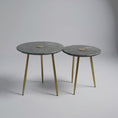 Load image into Gallery viewer, Kloe Set Of 2 Side Table Marble Top Green 30014