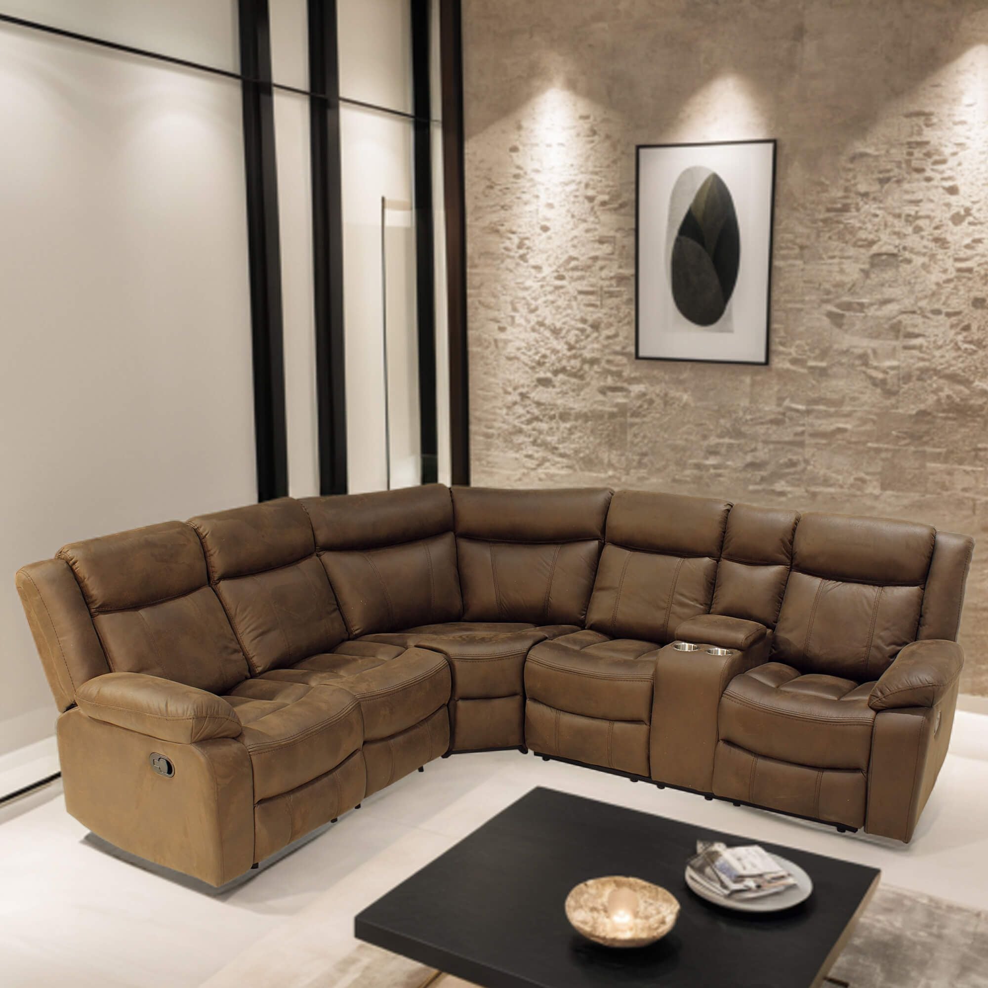 Orlando Corner Leather Air Lounge Suite