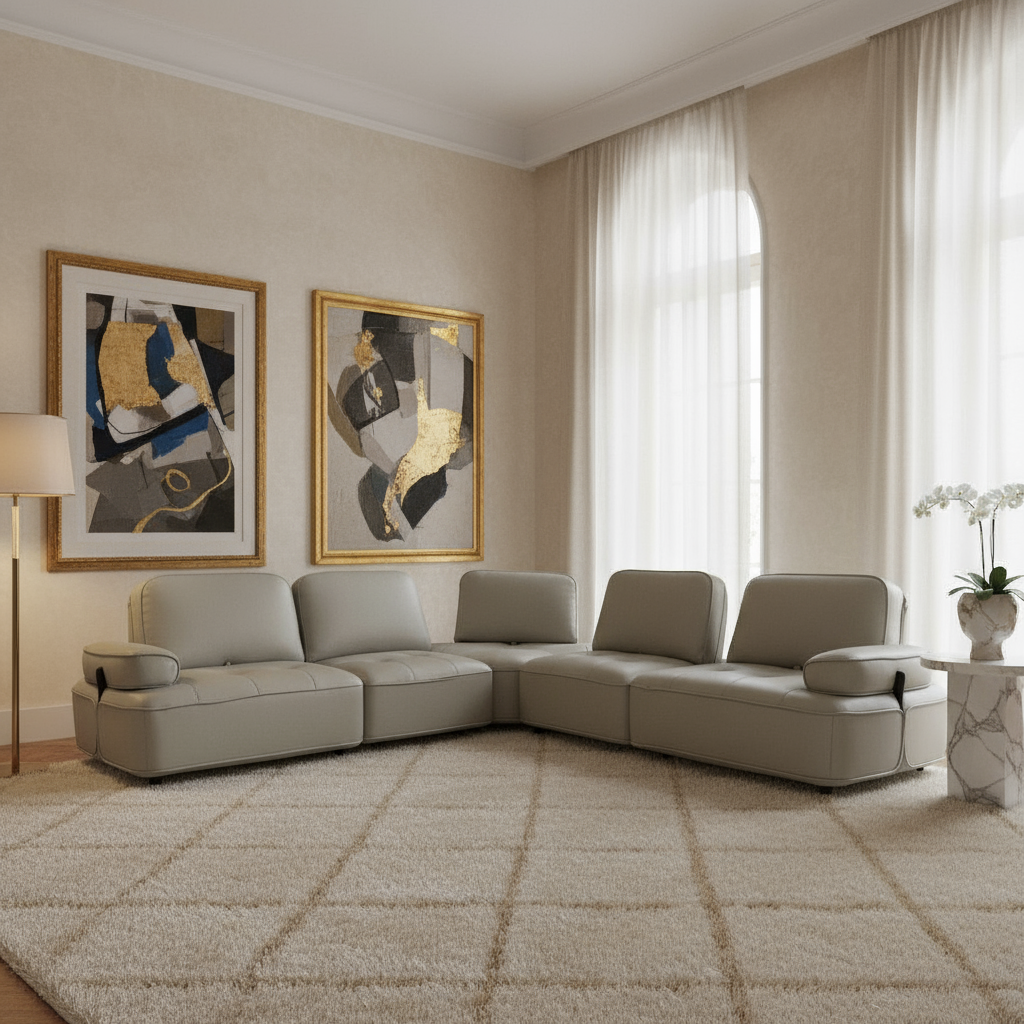 Marco Full Leather Modular Sofa