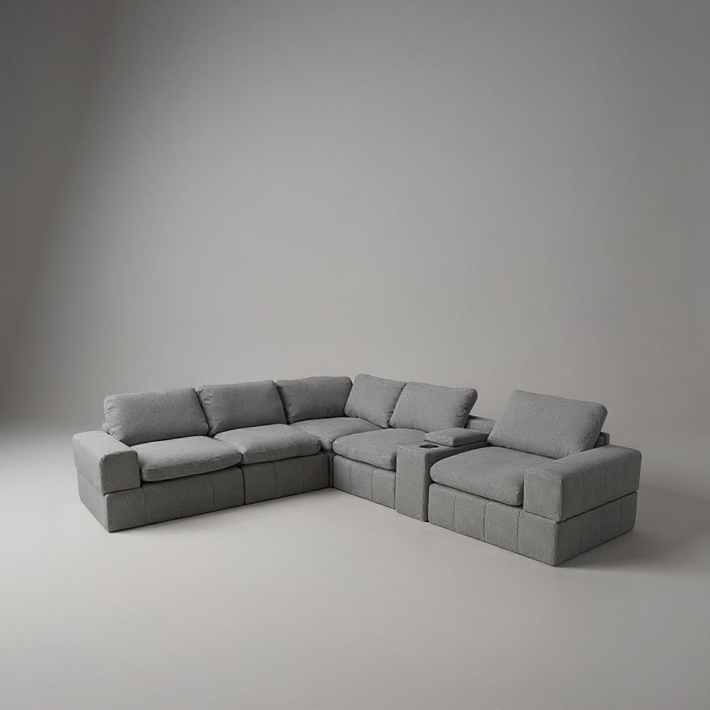 Gaston Fabric Corner Sofa Set