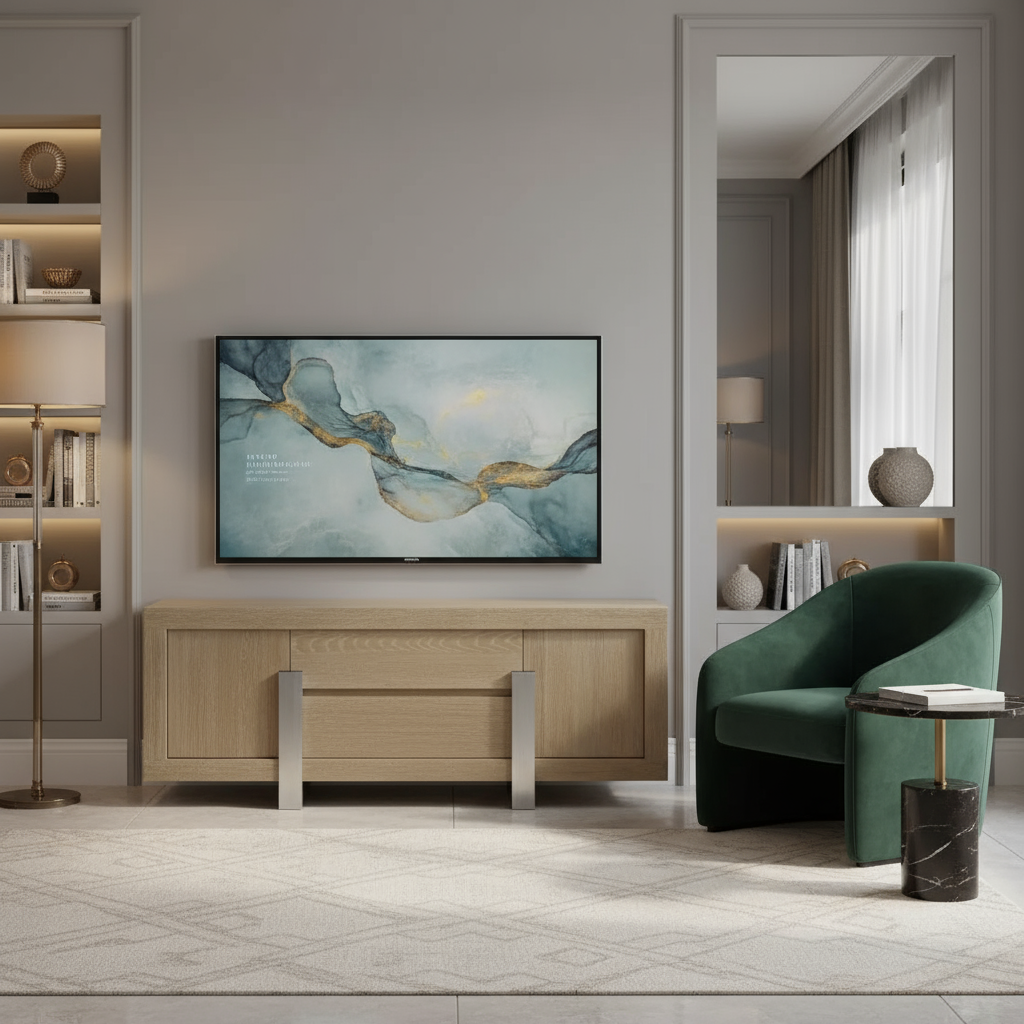 Prague Tv Unit Natural Oak Grey