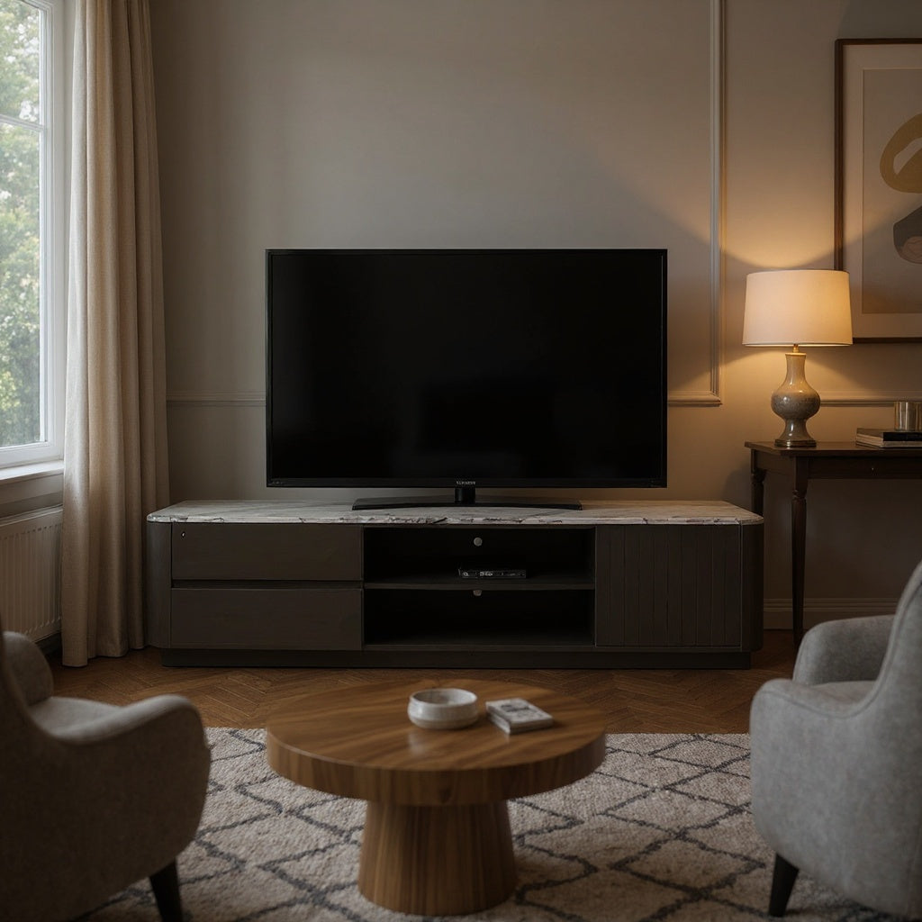 Diablo Tv Unit Ash Veneer E-Marble