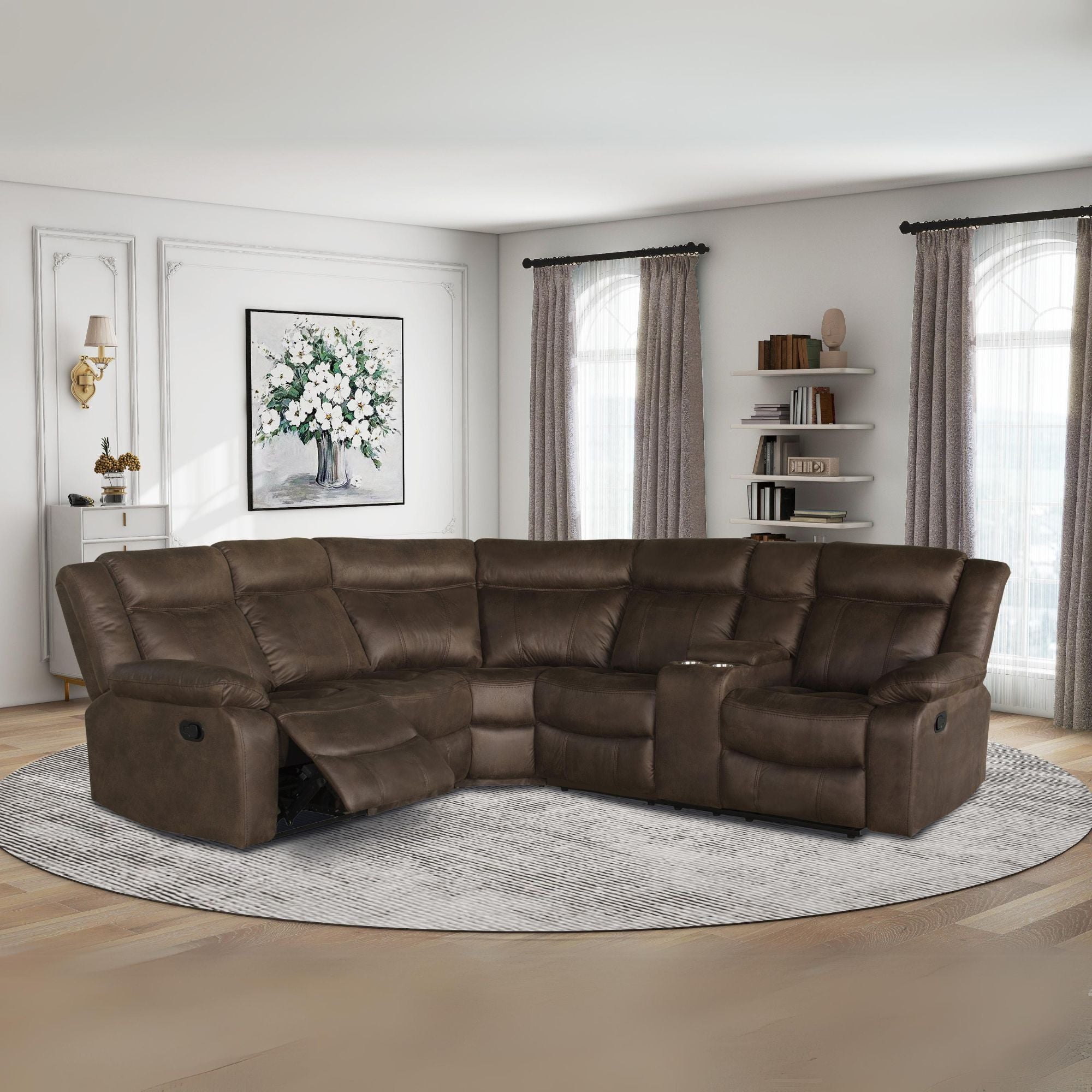 Orlando Corner Leather Air Lounge Suite