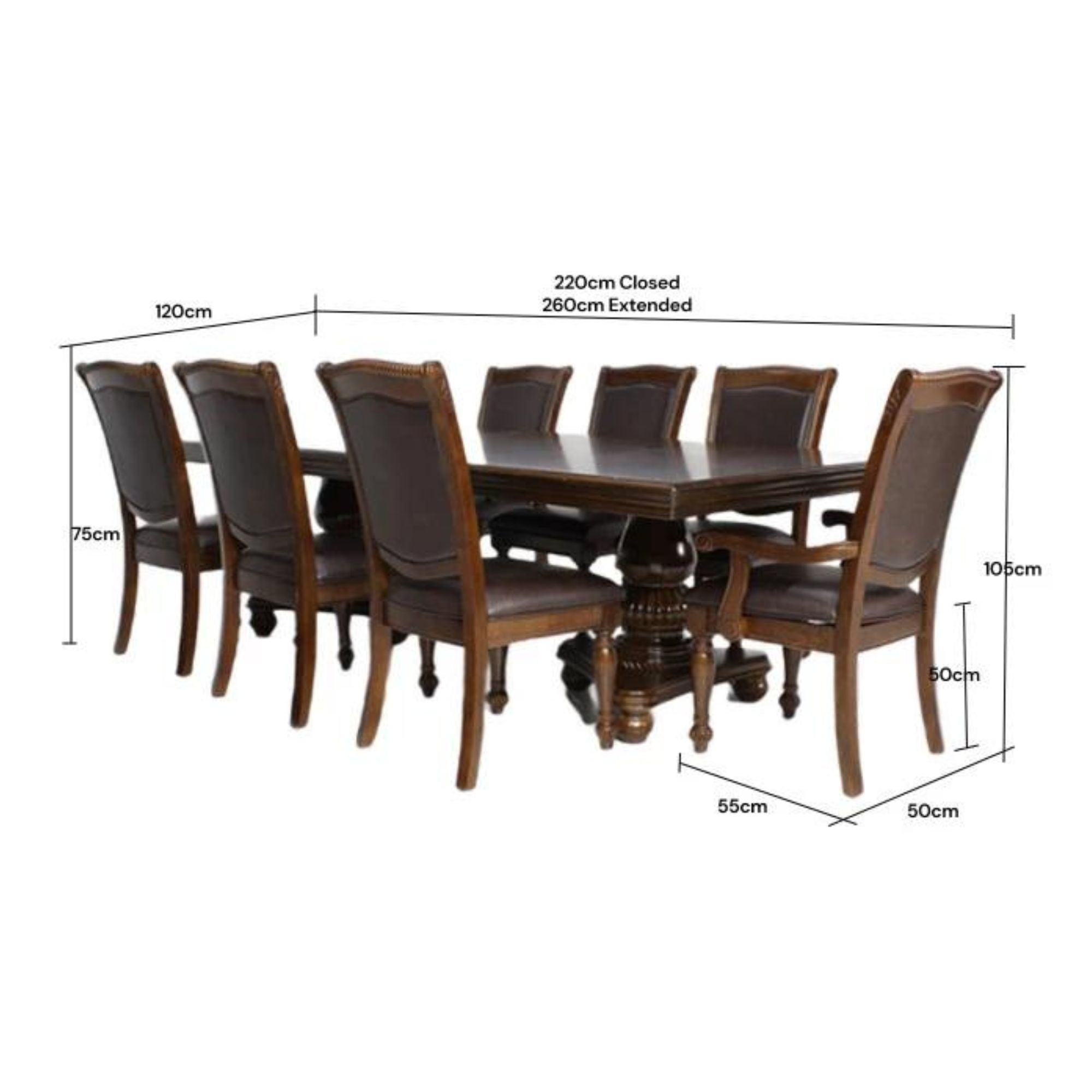 Lincoln 9pce Dining Set With Buffet