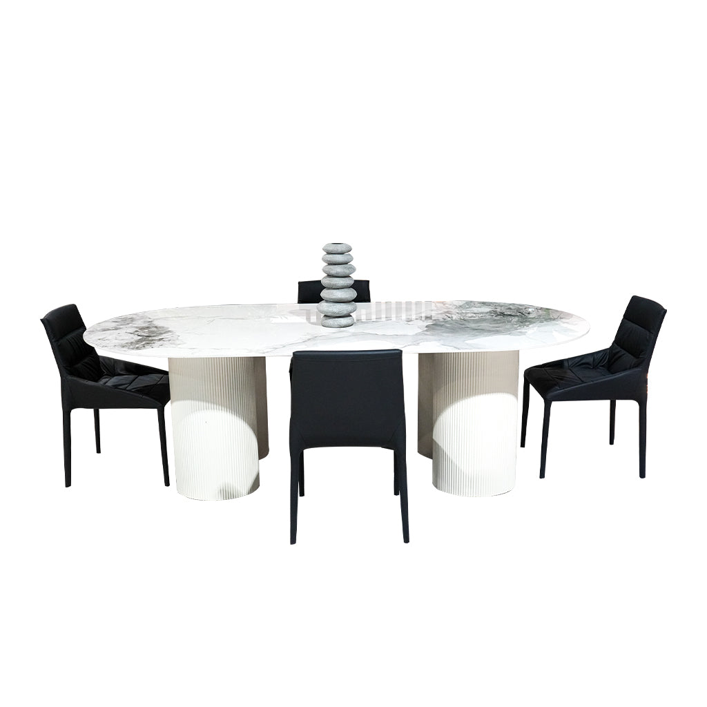 Omega Oval Dining Table 2.4x1.2