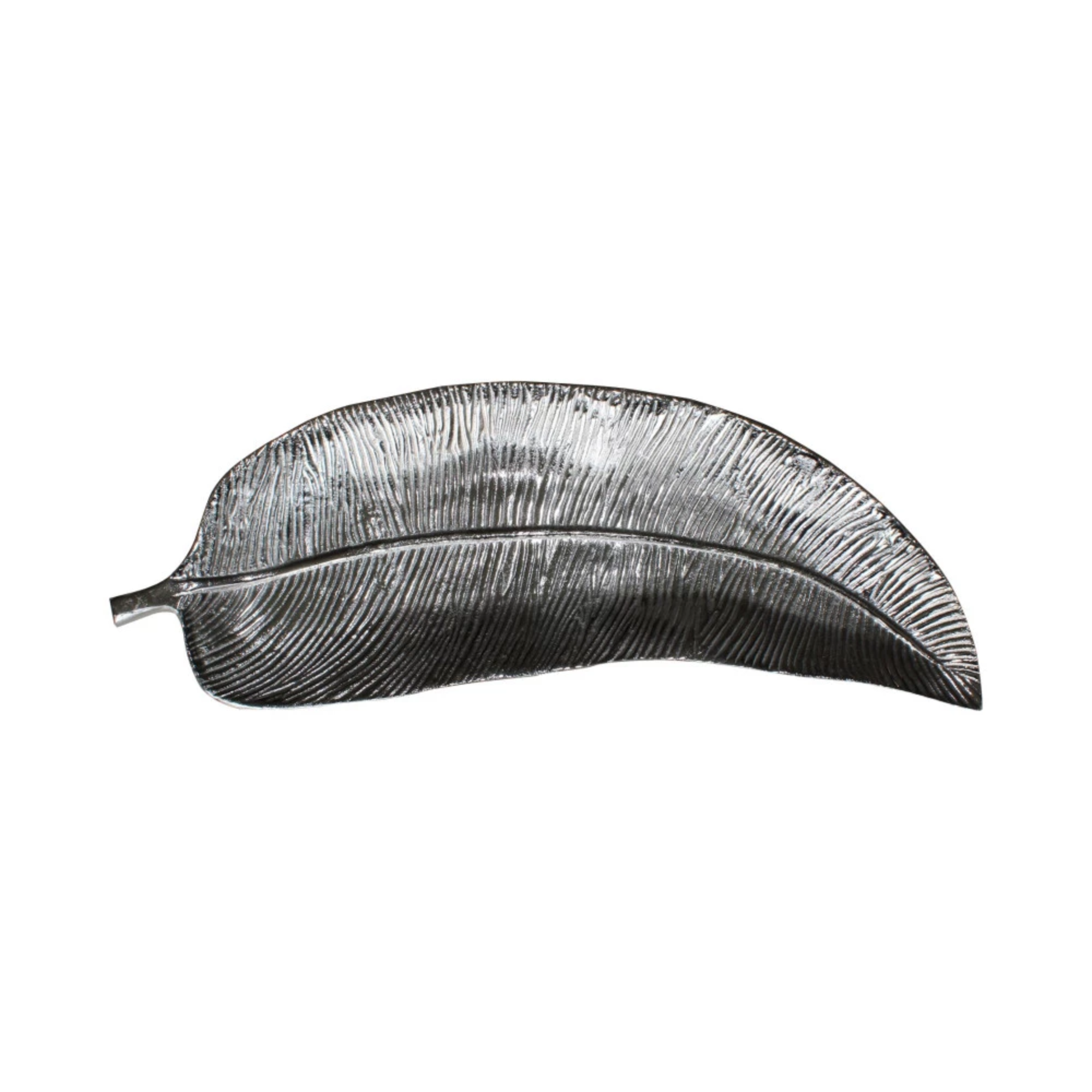 Leaf Dish Med Nickle Al-24364B