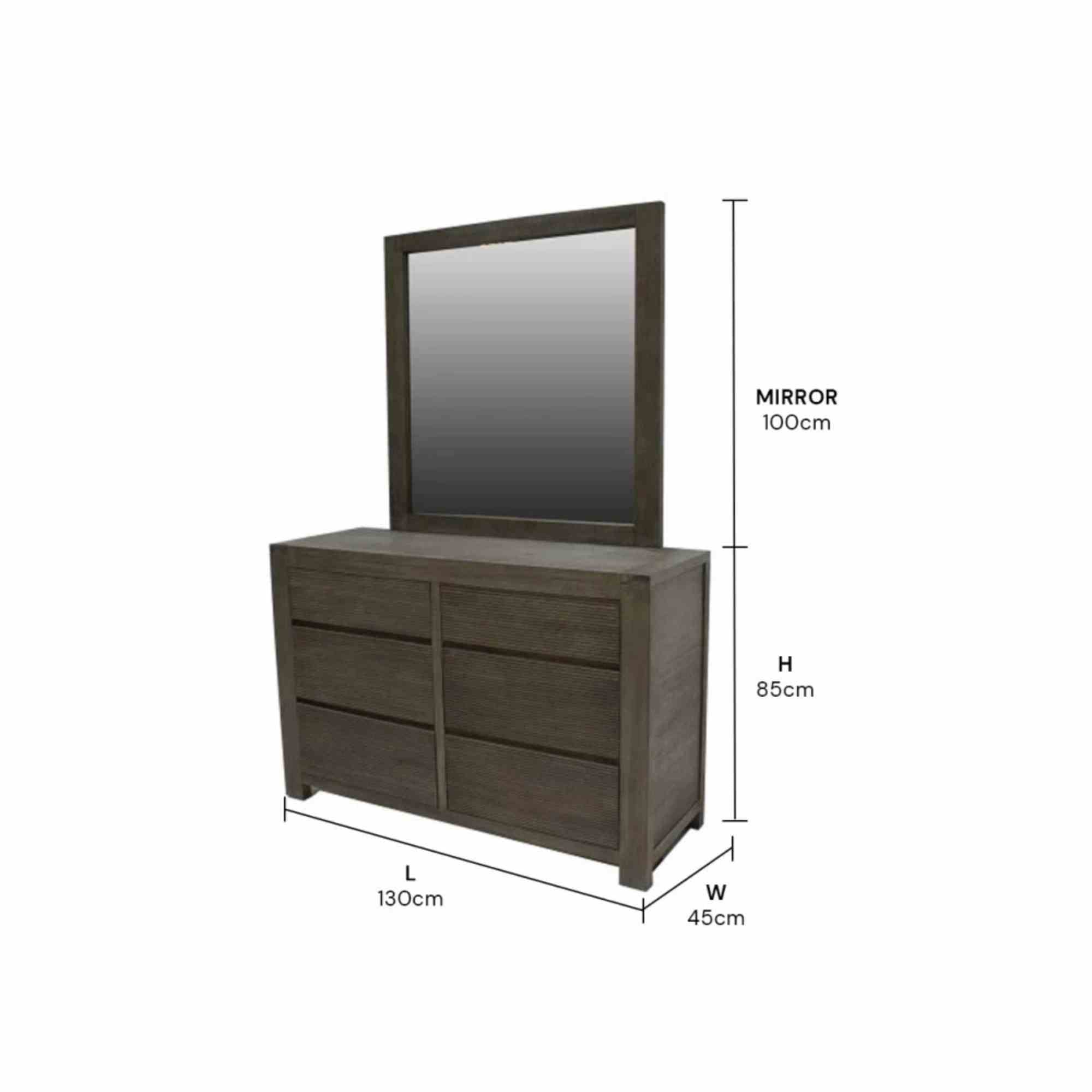 Storm Dresser And Mirror B04