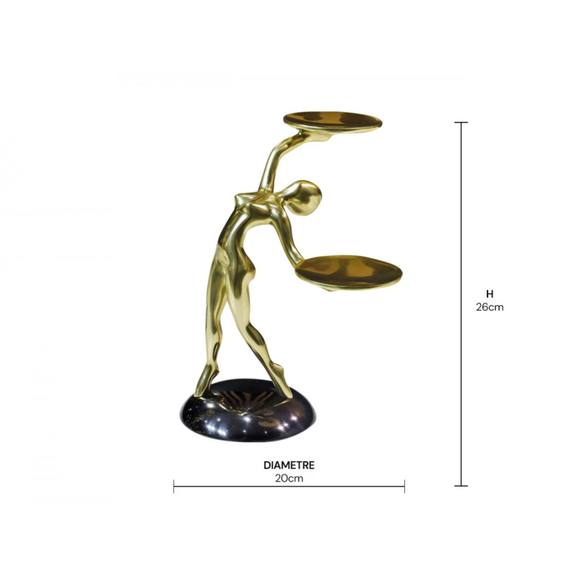 Candle Holder Gold/Black Nickel 1018073