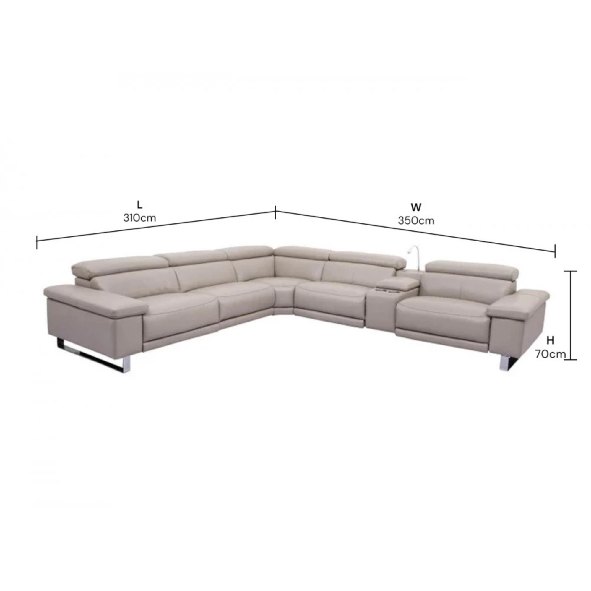 Azzuri Corner Electric Motion Lounge Suite