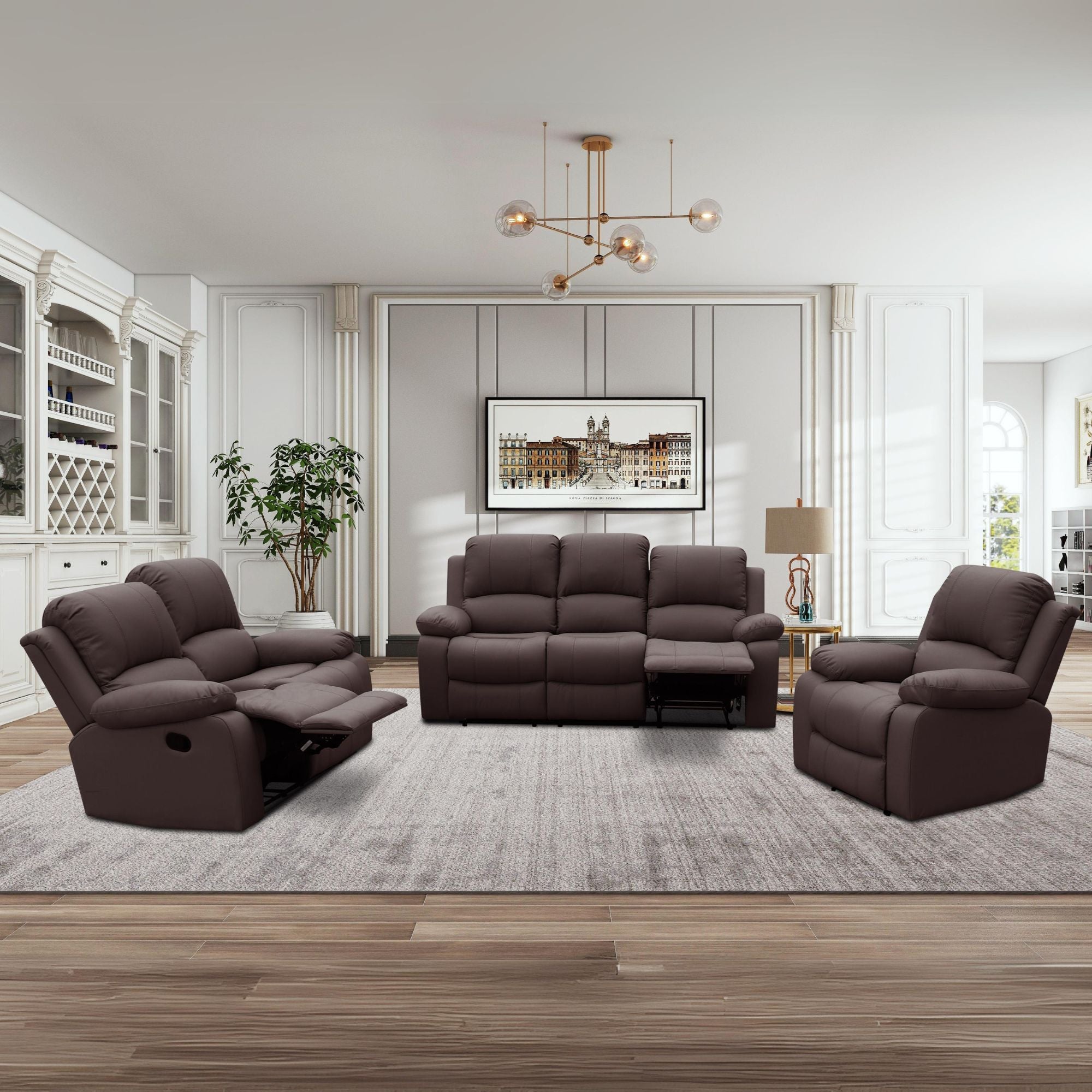 Cheap leather lounge suites sale