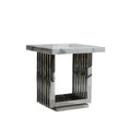 Load image into Gallery viewer, Luson Side Table Silver E-Marble Top 31-15
