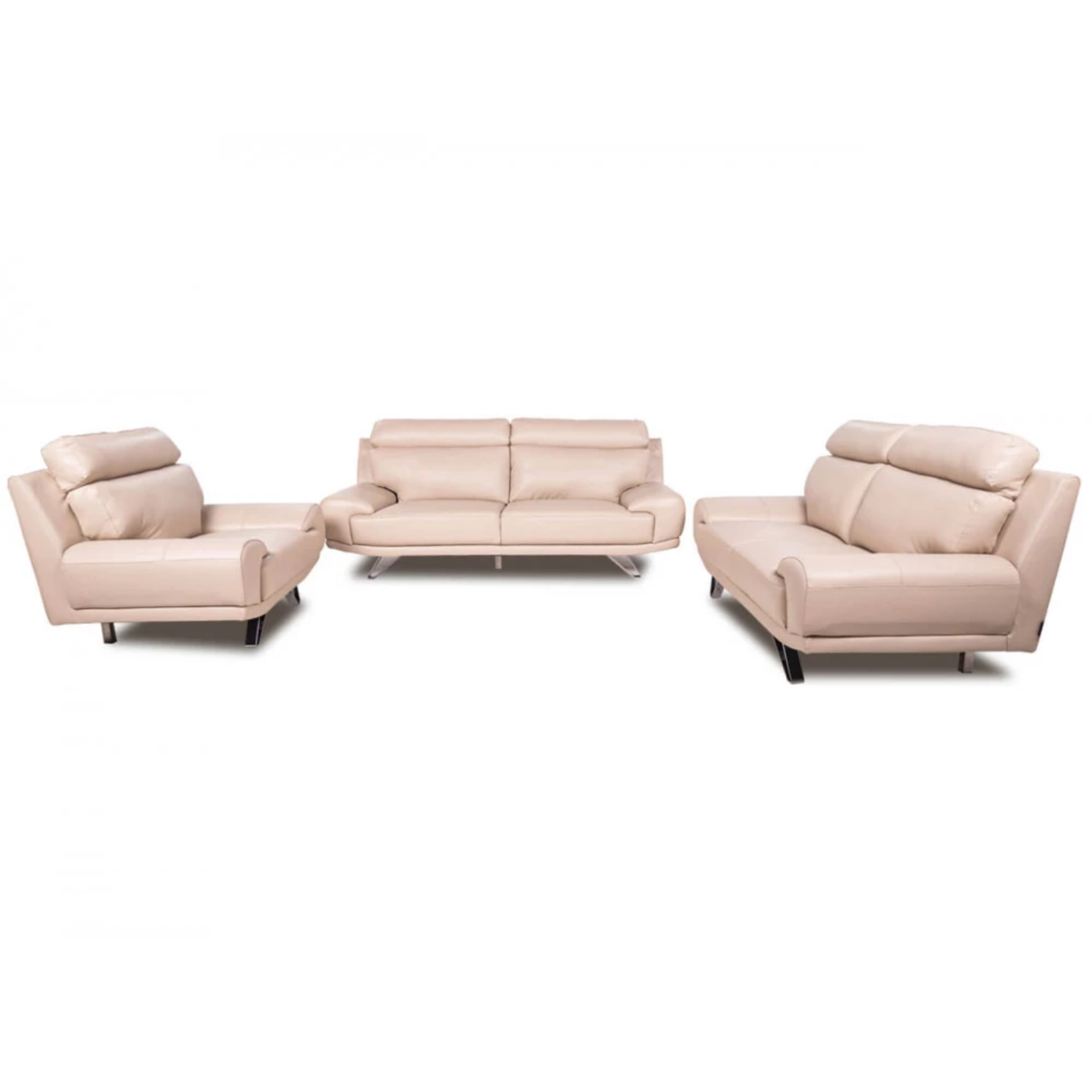 Barcelona 3pce Leather Lounge Suite – Essops Home