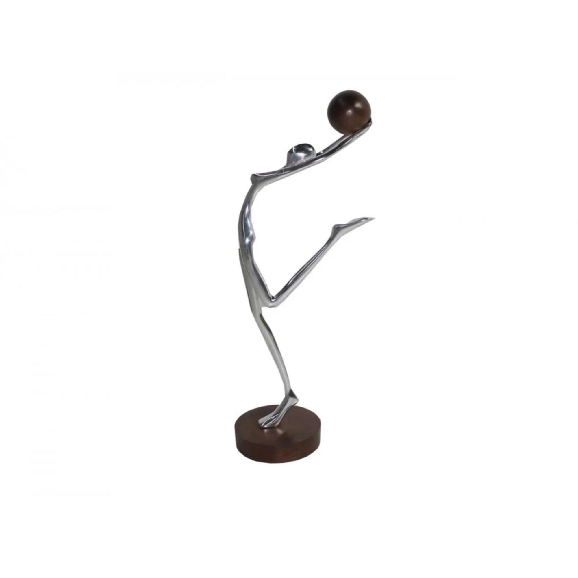 Decorative Object 0411022 Polishe Aluminum Walnut