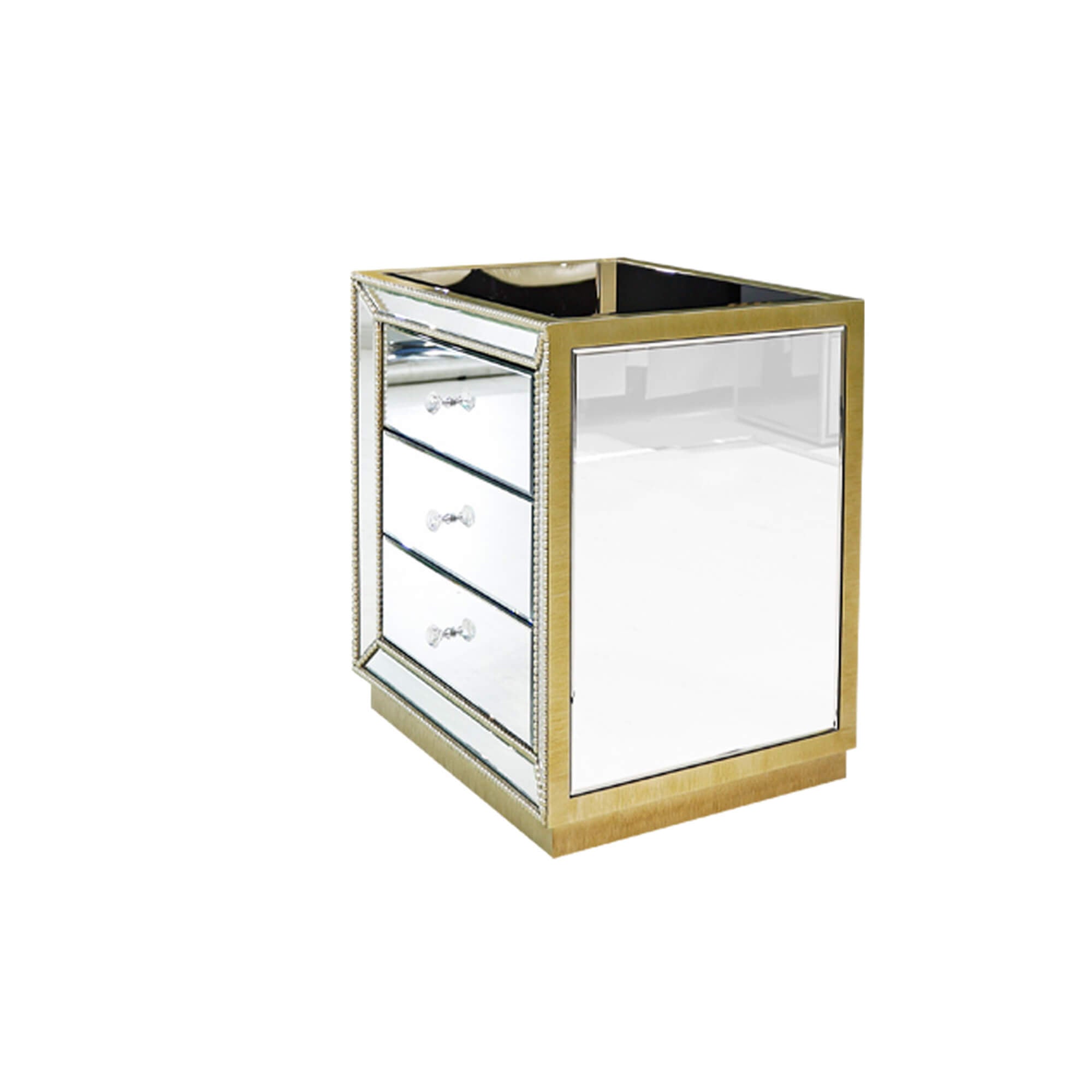 Aldo 3 Drawer Pedestal Mirror Finish 17Rj038