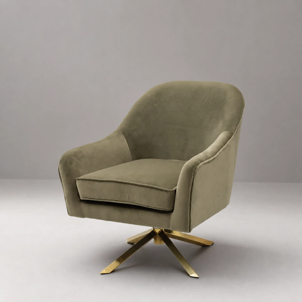 Axis Velvet Swivel Chair