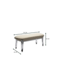 Load image into Gallery viewer, Manchester Bench with Acrylic Legs Beige
