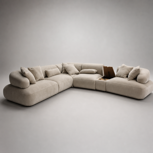 Sergio Fabric Modular Sofa Set