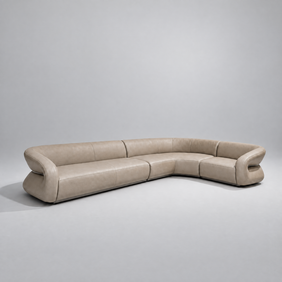 Nova Full Leather Corner Sofa Set