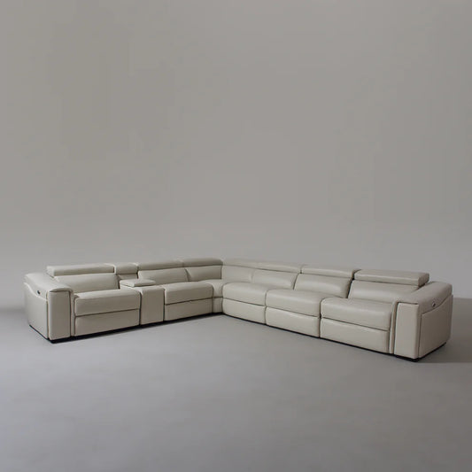 Raddison Leather Uppers Corner Motion Sofa Set