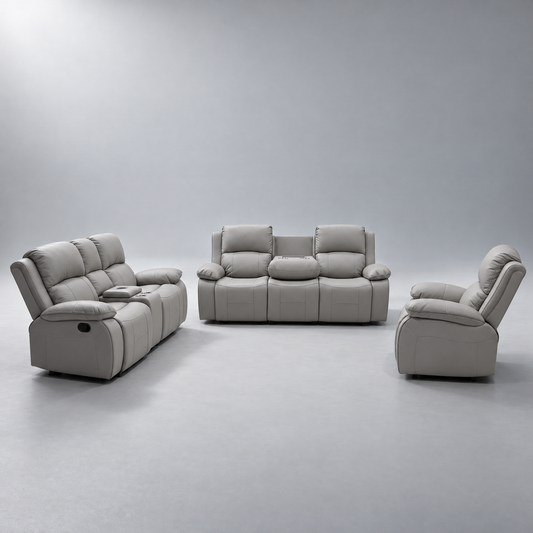 Venice MK2 Leather Uppers Motion Sofa Set