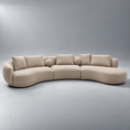 Load image into Gallery viewer, Zagallo Fabric Curved Sofa Set
