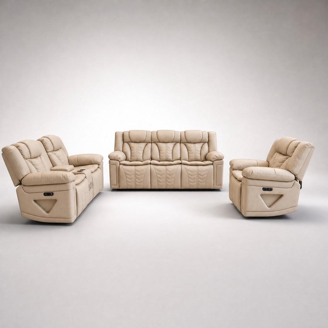 Bermuda Leather Uppers Motion Sofa Set