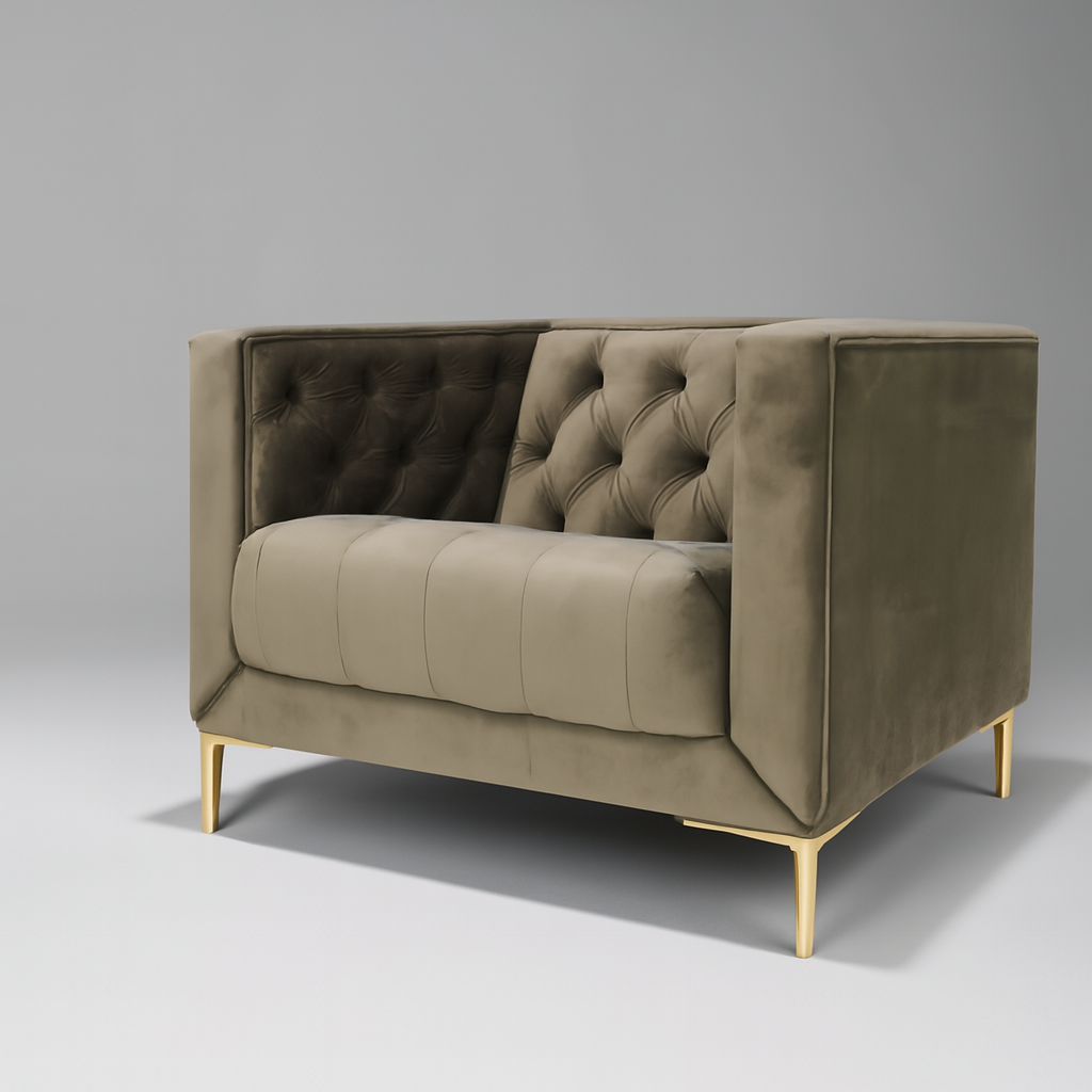 Emilia 1 Seater Velvet Couch