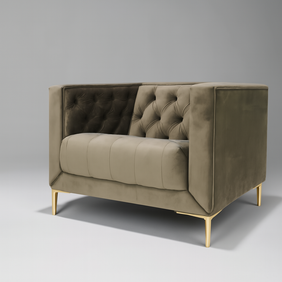 Emilia 1 Seater Velvet Couch