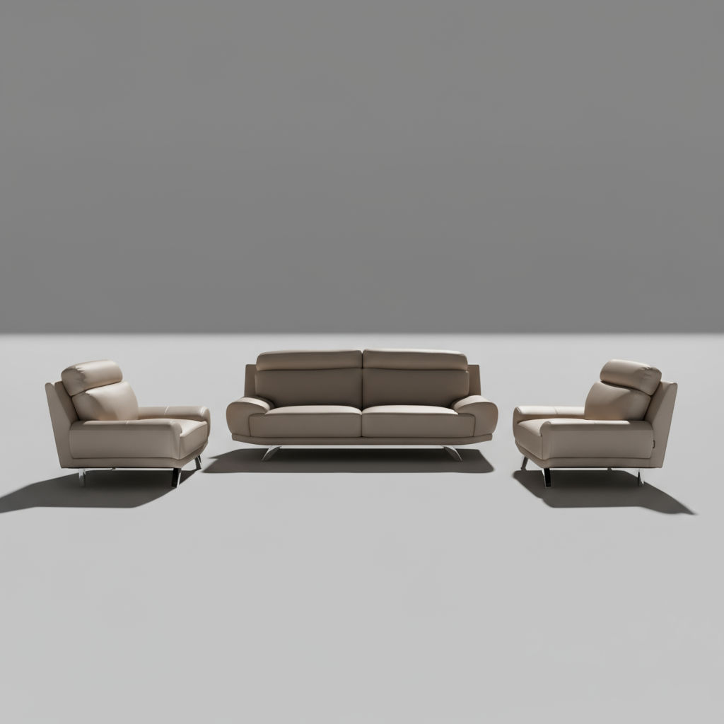 Barcelona 3pce Leather Lounge Suite