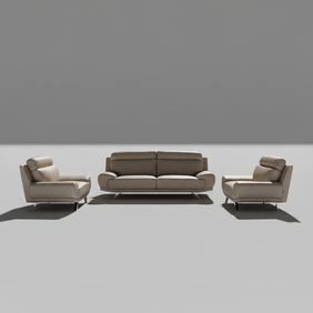 Barcelona 3pce Leather Lounge Suite