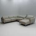 Load image into Gallery viewer, Rivera Leather Uppers Corner Motion Sofa Set
