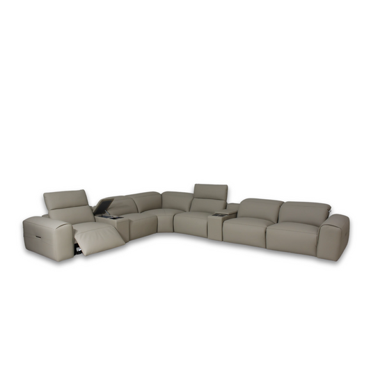 Bellagio Corner Full Leather Recliner Lounge Set