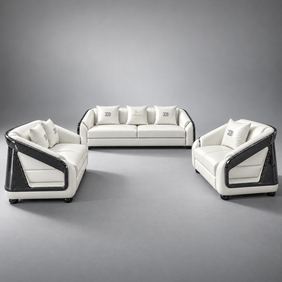 Maranello Full Leather Sofa Set