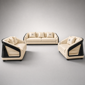 Maranello Full Leather Sofa Set