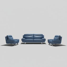 Barcelona 3pce Leather Lounge Suite