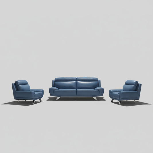 Barcelona 3pce Leather Lounge Suite