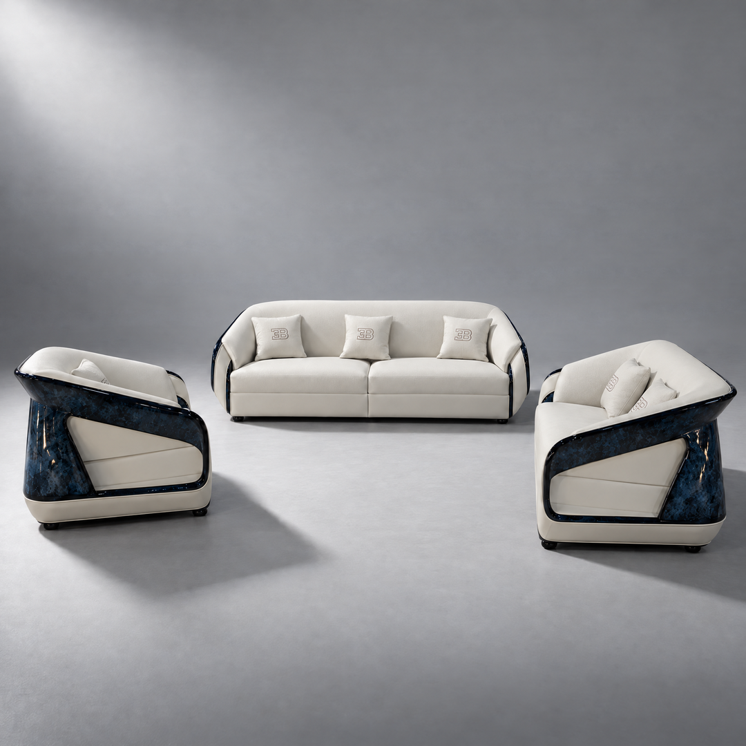 Maranello Full Leather Sofa Set