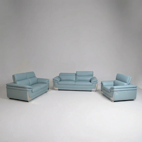 Lomond Full Leather Sofa Set