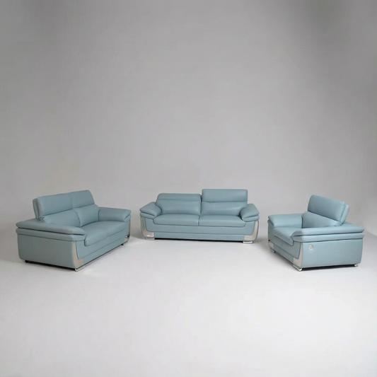 Lomond Full Leather Sofa Set