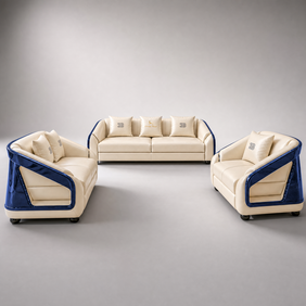 Maranello Full Leather Sofa Set