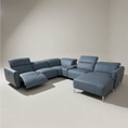 Load image into Gallery viewer, Rivera Leather Uppers Corner Motion Sofa Set
