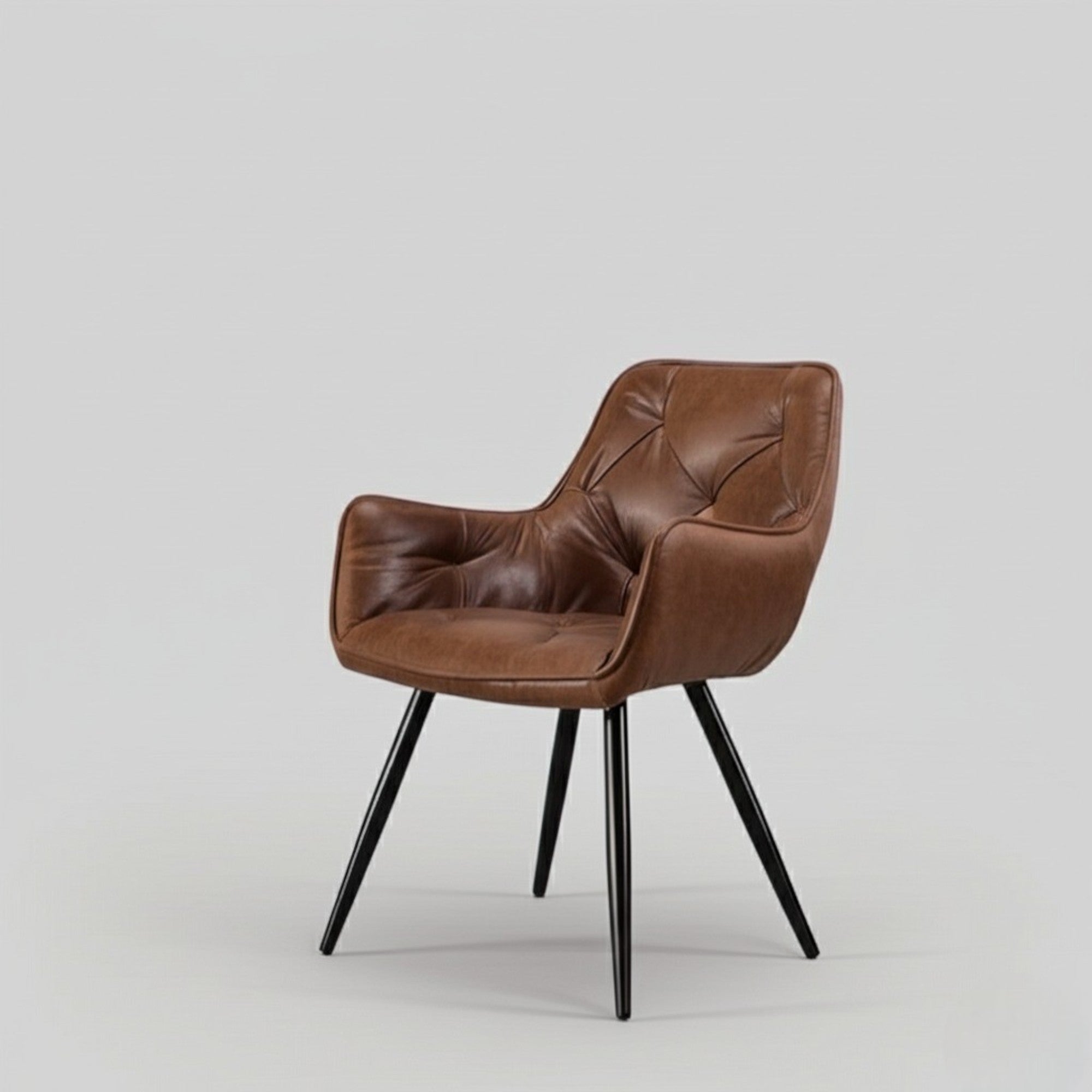 Delfino Leather Chair Brown Y2197