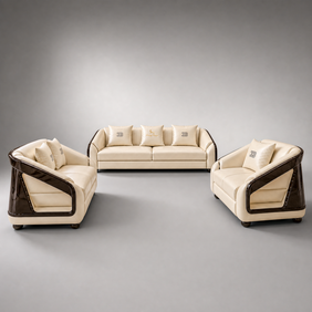 Maranello Full Leather Sofa Set