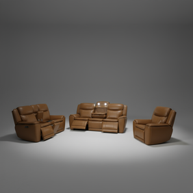 Blanco Full Leather Motion Sofa Set