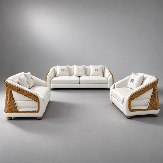 Maranello Full Leather Sofa Set